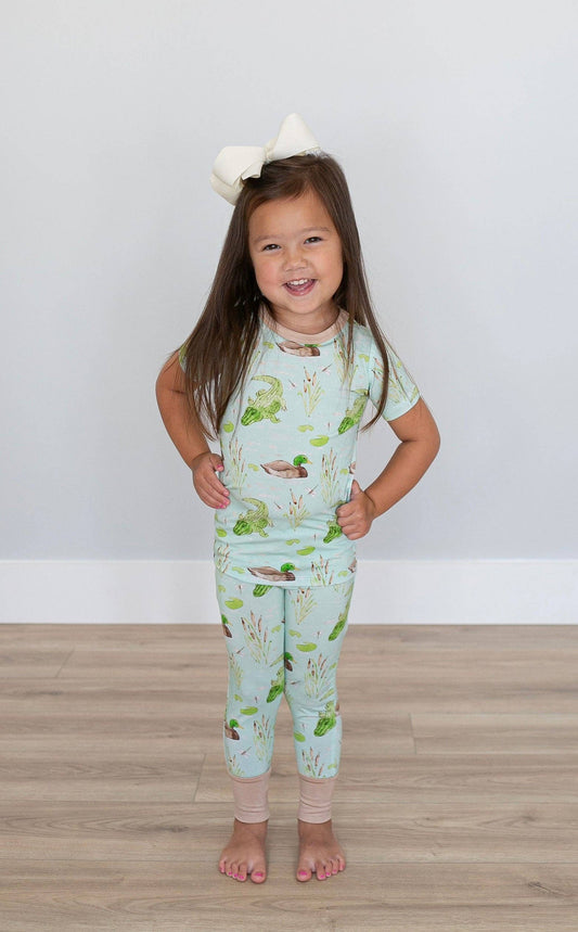 Sweet Bay Clothing - Ducks and Gators Two Piece Pajama Pants Set