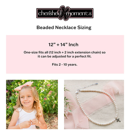 Cherished Moments - Girls 14K Gold Plated First Communion Kids Cross Necklace