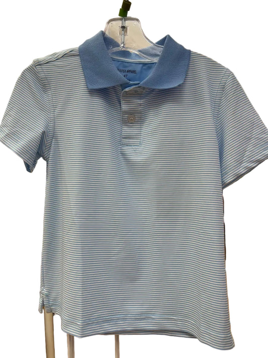 Meripex Kids Carolina Blue /White Rib Collar Polo
