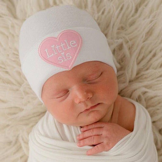 Ily Bean Little SIS Pink Heart Hospital Hat