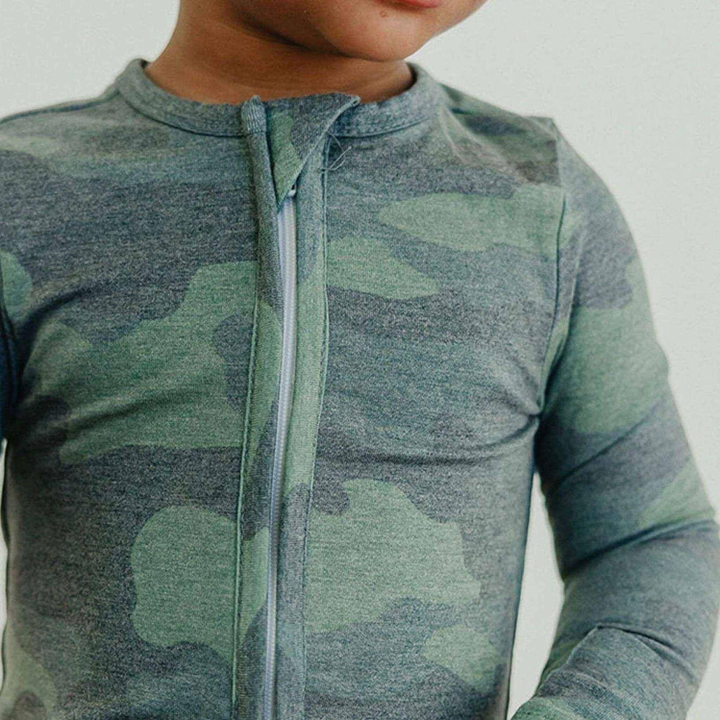 Copper Pearl - Zip-Up Footie Pajama - Hunter