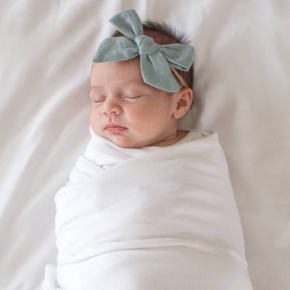 Copper Pearl - Knit Swaddle Blanket - Dove
