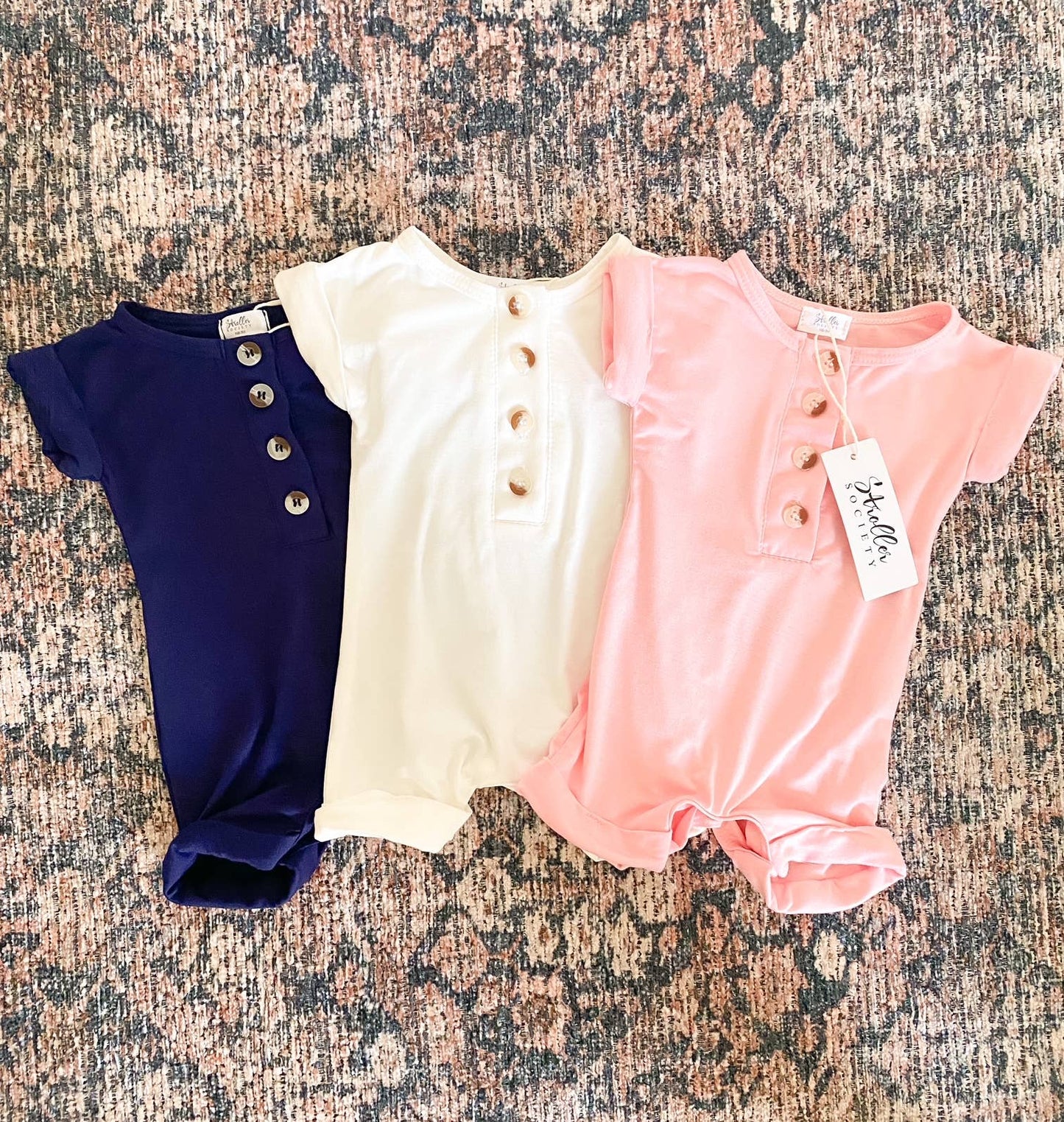 Stroller Society - Baby Rompers - Baby Clothing Multiple Colors (Newborn-12 M)
