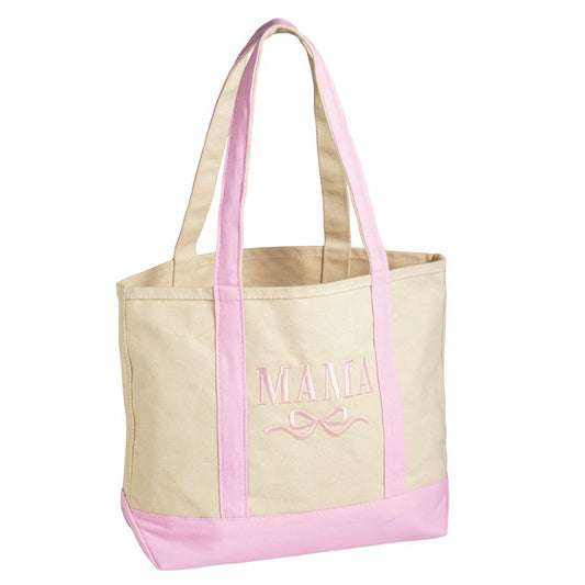 Mudpie Pink Mama Canvas Tote