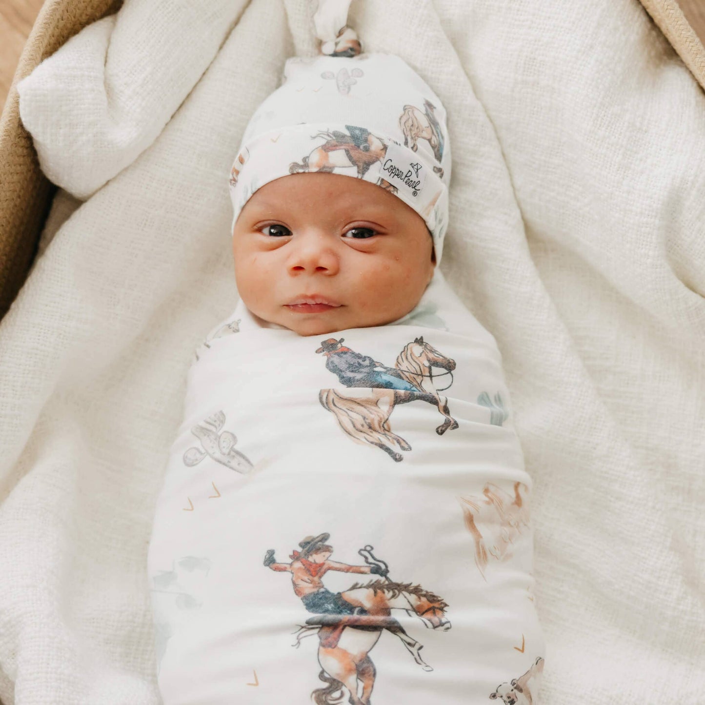 Copper Pearl - Knit Swaddle Blanket - Boone