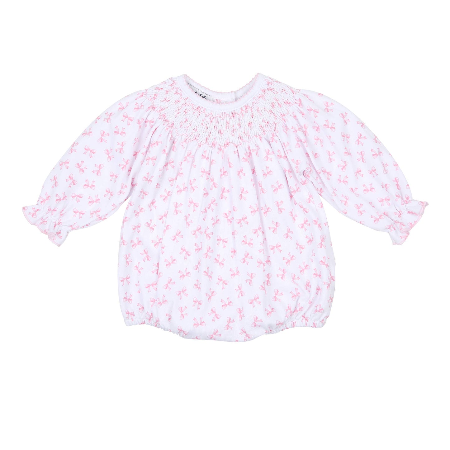 Magnolia Baby - Baby Bows Bishop L/S Girl Bubble