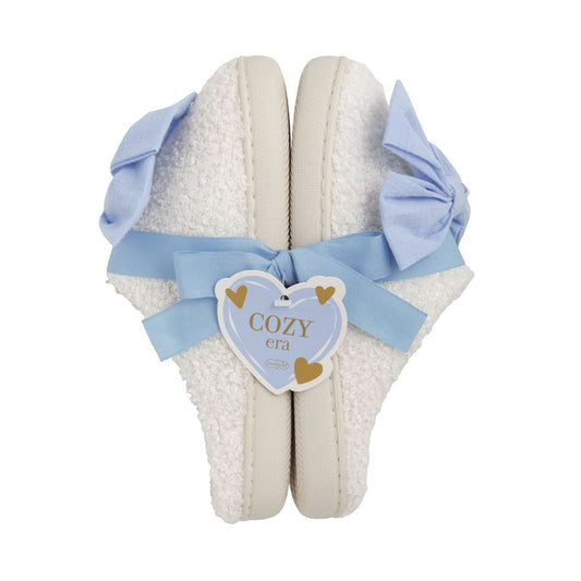 Mudpie Blue Bow Slippers