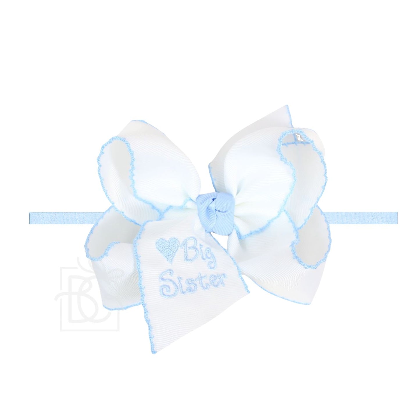 Beyond Creations -Big Sister Bow with Crochet Trim Pantyhose (Color Options)