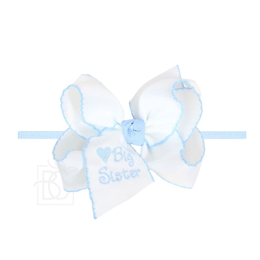 Beyond Creations -Big Sister Bow with Crochet Trim Pantyhose (Color Options)