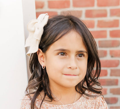 Cherished Moments - Sterling Silver Huggie CZ Hoop Earrings for Babies and Kids