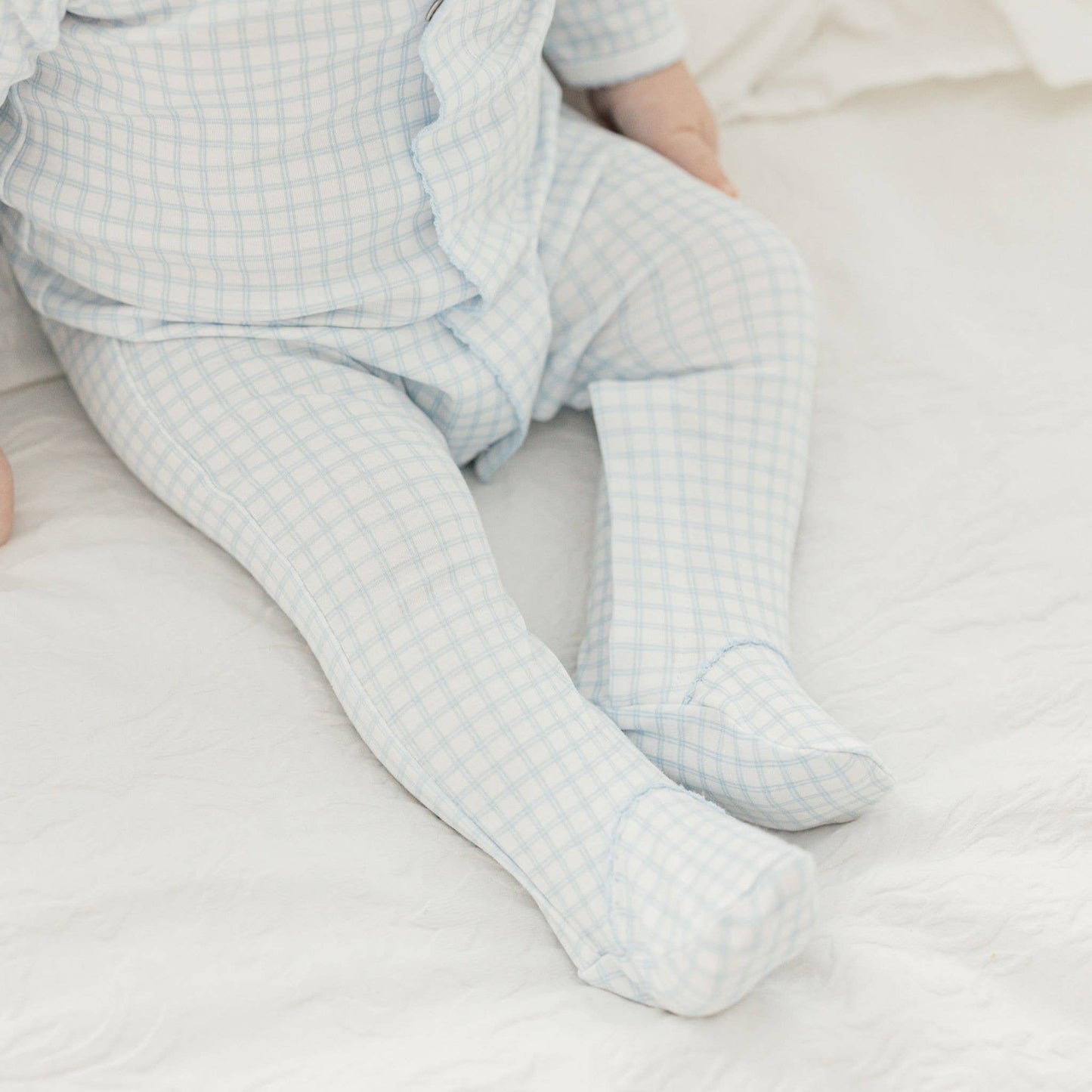 Magnolia Baby - Peek-A-Boo Wishes Footie - Light Blue