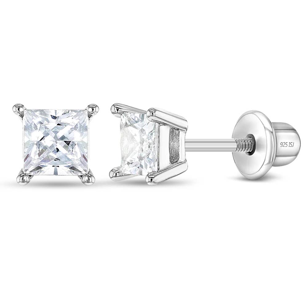 In Season Jewelry - Solitaire 2mm-5mm Baby / Toddler Earrings - Sterling Silver
