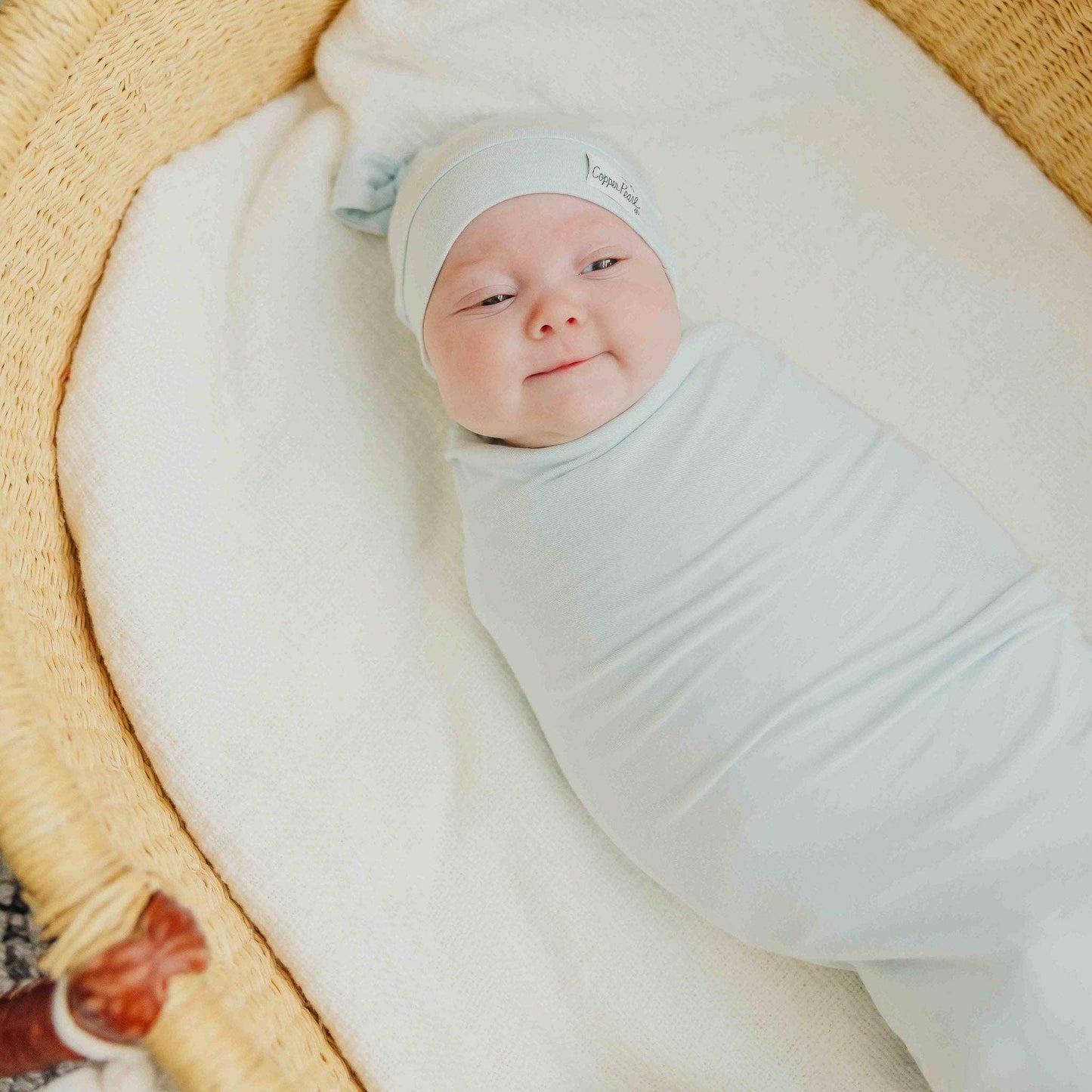 Copper Pearl - Knit Swaddle Blanket - Air