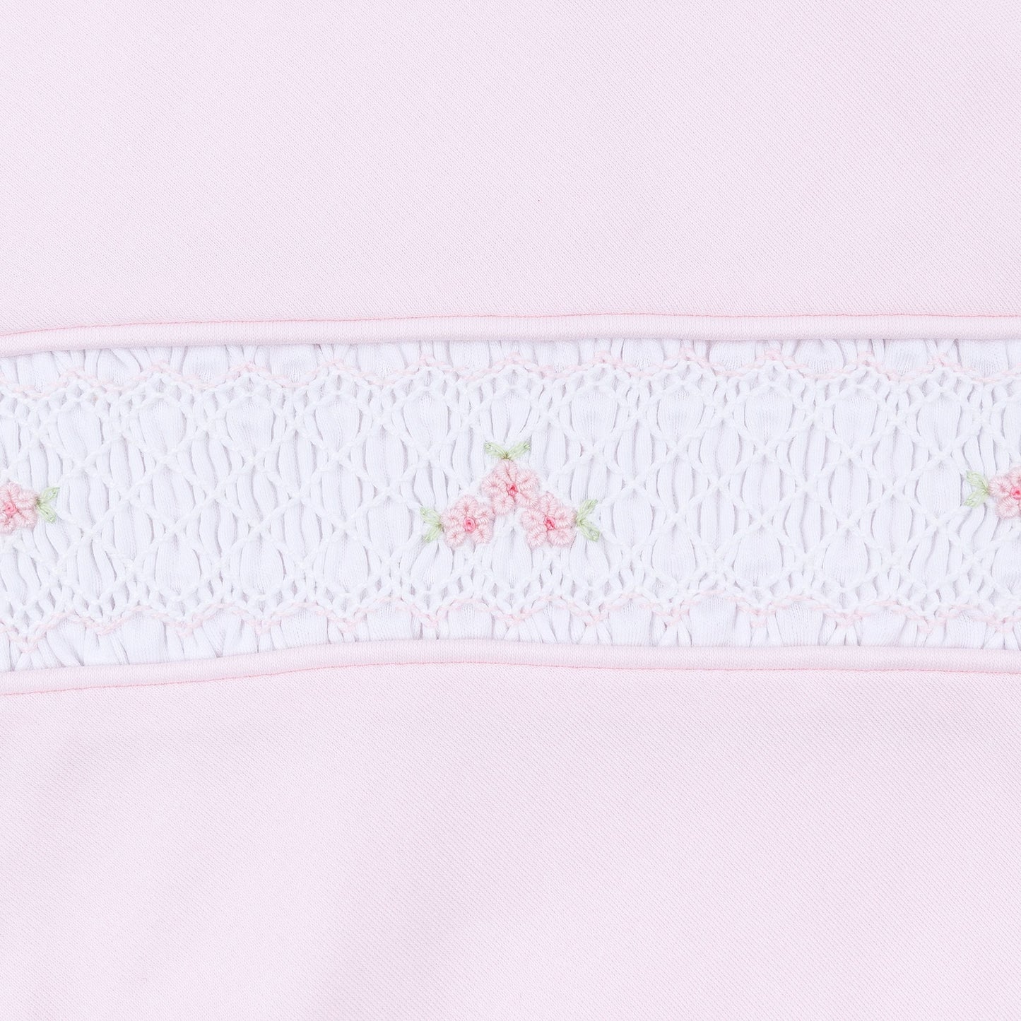 Willow's Classics Smocked Ruffle Short Sleeve Diaper Cover Set - Pink