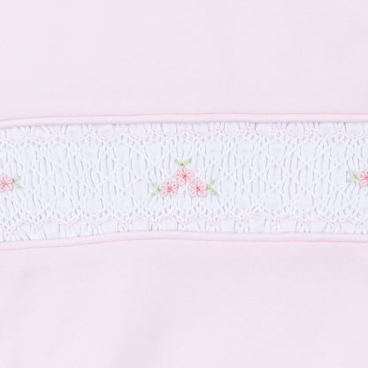 Willow's Classics Smocked Ruffle Short Sleeve Diaper Cover Set - Pink