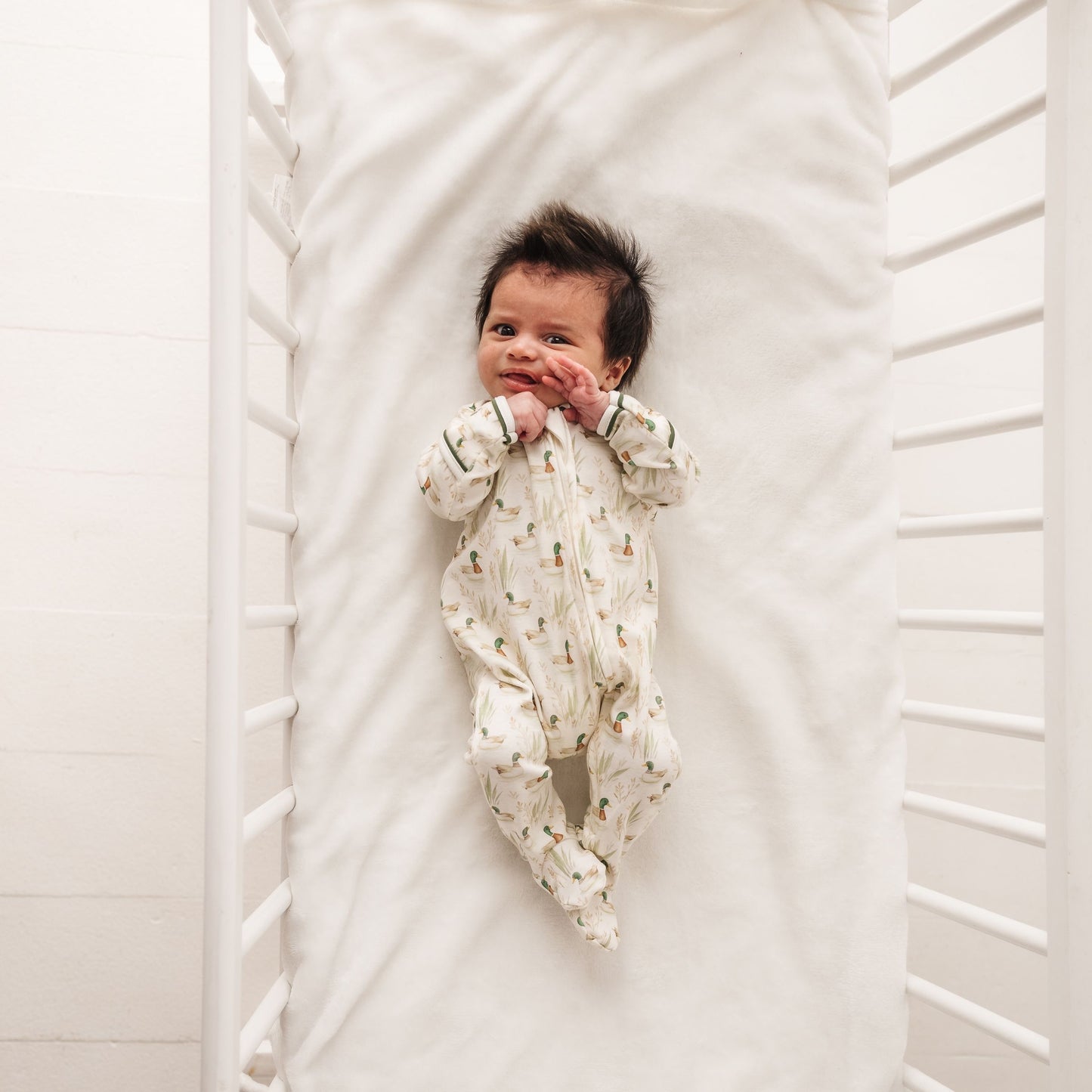 Magnolia Baby Mallard's Pond Moss Zip Footie