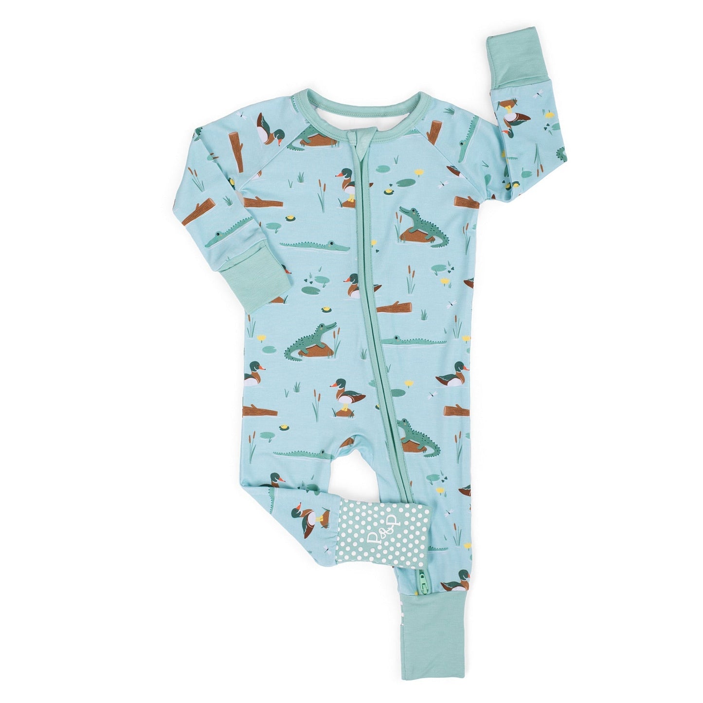 Pearls and Pelicans Bayou Buddies Zip-Up Footie