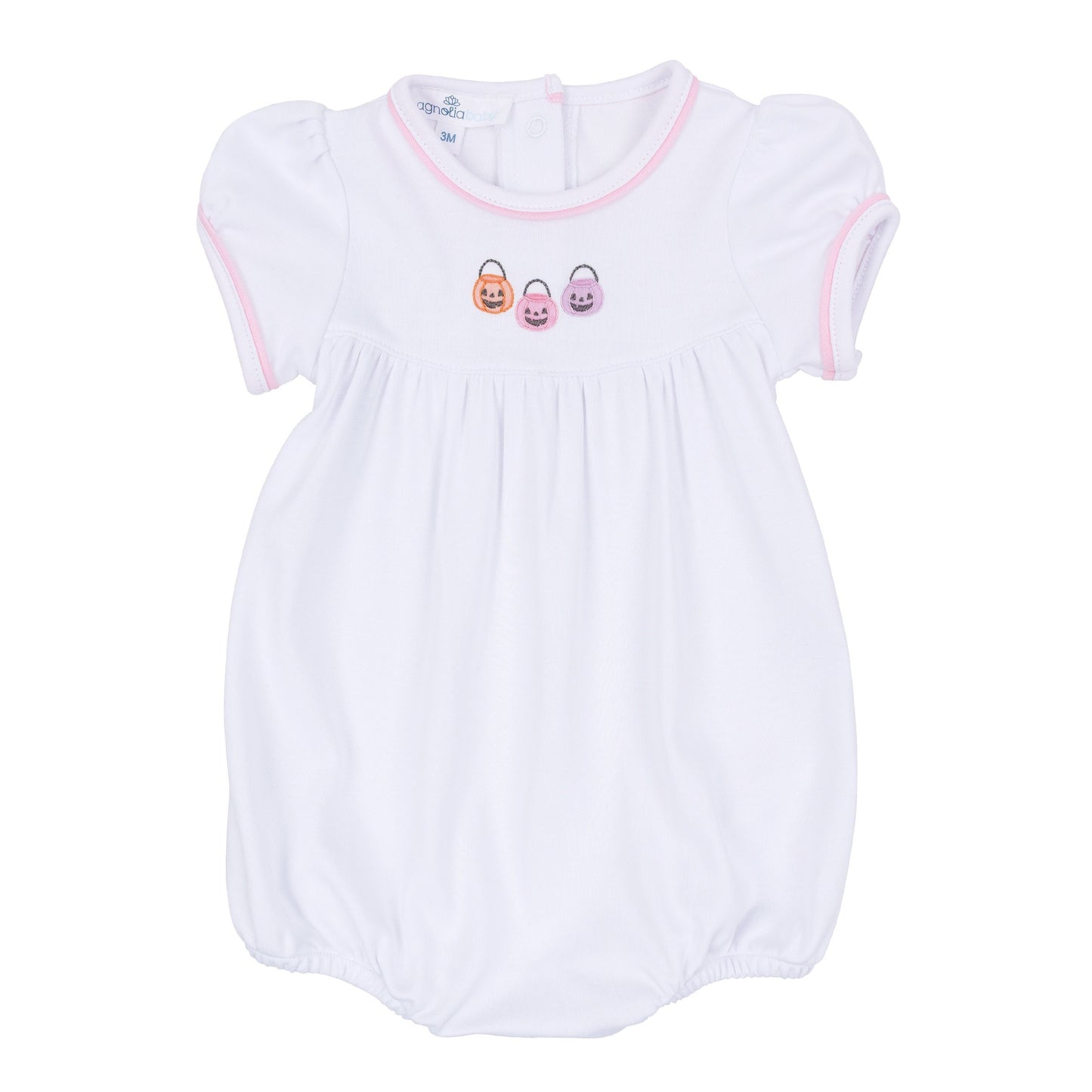 Magnolia Baby Pumpkin Party Short Sleeve Bubble - Pink