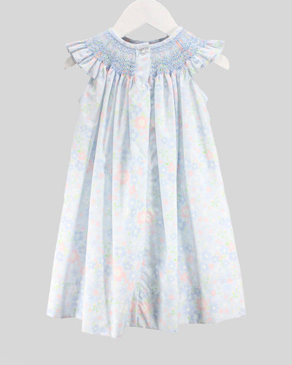 Baby Blessings Clothing - Light Blue Garden Print Gia Dress