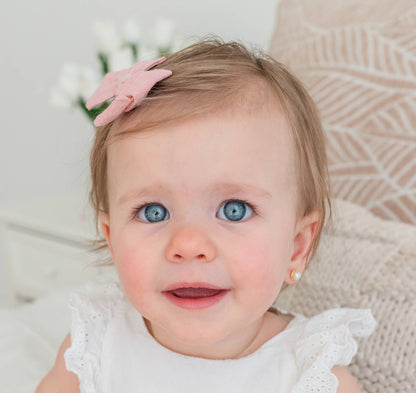 Cherished Moments - Girls 14K Gold-Plated Pearl Screw Back Earrings for Toddlers