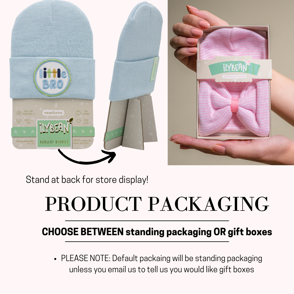 Ily Bean Hunk Newborn and Baby Hospital Hat Gray
