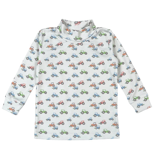Baby Loren Tractors Pima Turtleneck