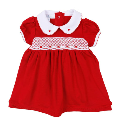 Magnolia Baby Millie Short Sleeve Dress - Red