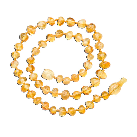 Cherished Moments Amber Teething Necklace for Teething Babies or Toddlers (Lemon)
