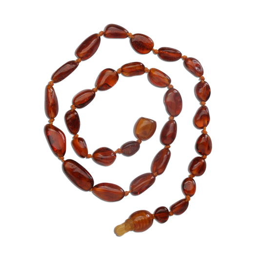 Cherished Moments Amber Teething Necklace for Teething Baby or Toddler (Light Cherry)