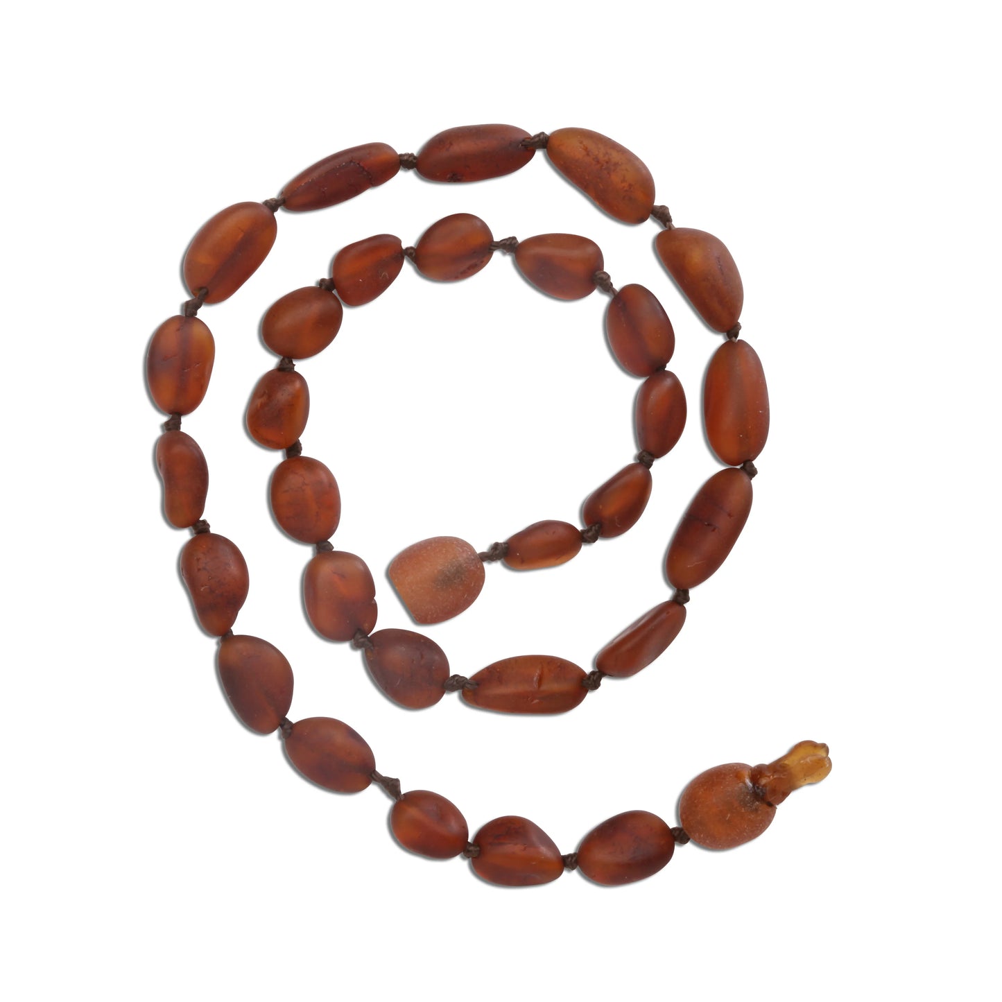 Cherished Moments Amber Teething Necklace for Teething Babies or Toddlers (Dark Cognac)