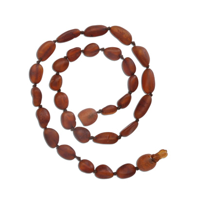 Cherished Moments Amber Teething Necklace for Teething Babies or Toddlers (Dark Cognac)