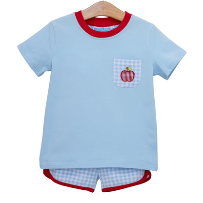 Trotter Street Kids Apple Trio Short Set