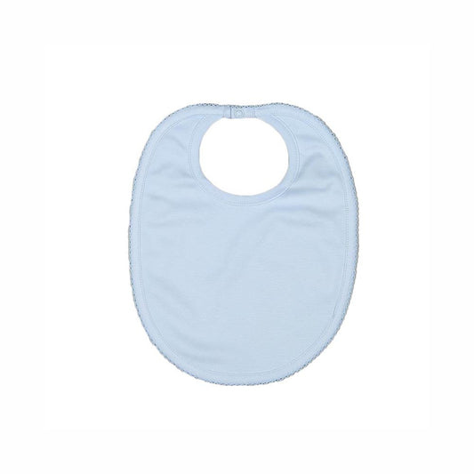 Baby Loren Blue Bib Picot Trim