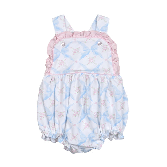 Baby Loren Blue Bows Pima Sun Bubble