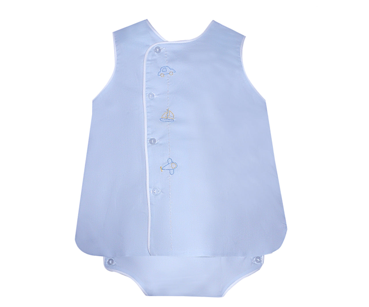 Baby Sen Blue Blanche Boy Diaper Set - Transportation