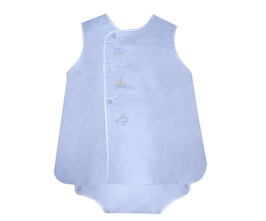 Baby Sen Blue Blanche Boy Diaper Set - Transportation