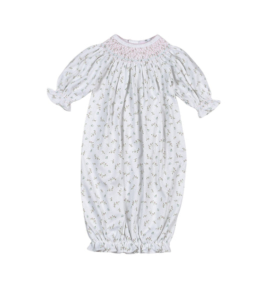 Baby Loren Bella Pink Floral Hand Smock Bishop Gown