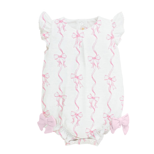 Baby Club Chic Coquette Bows Printed Bubble w/Ruffles and Bows