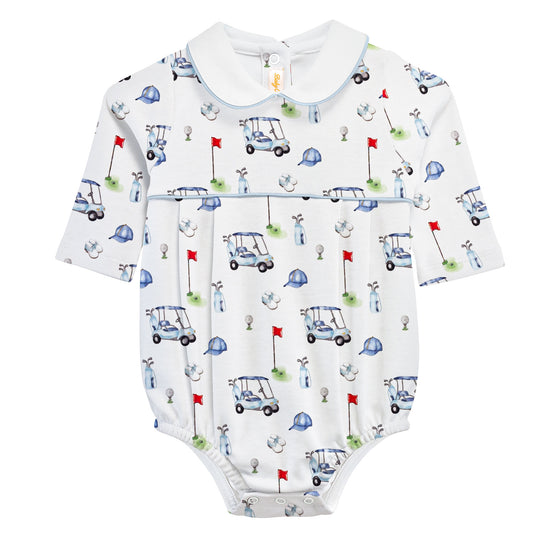 Baby Club Chic Golf Printed Long Sleeve Bubble