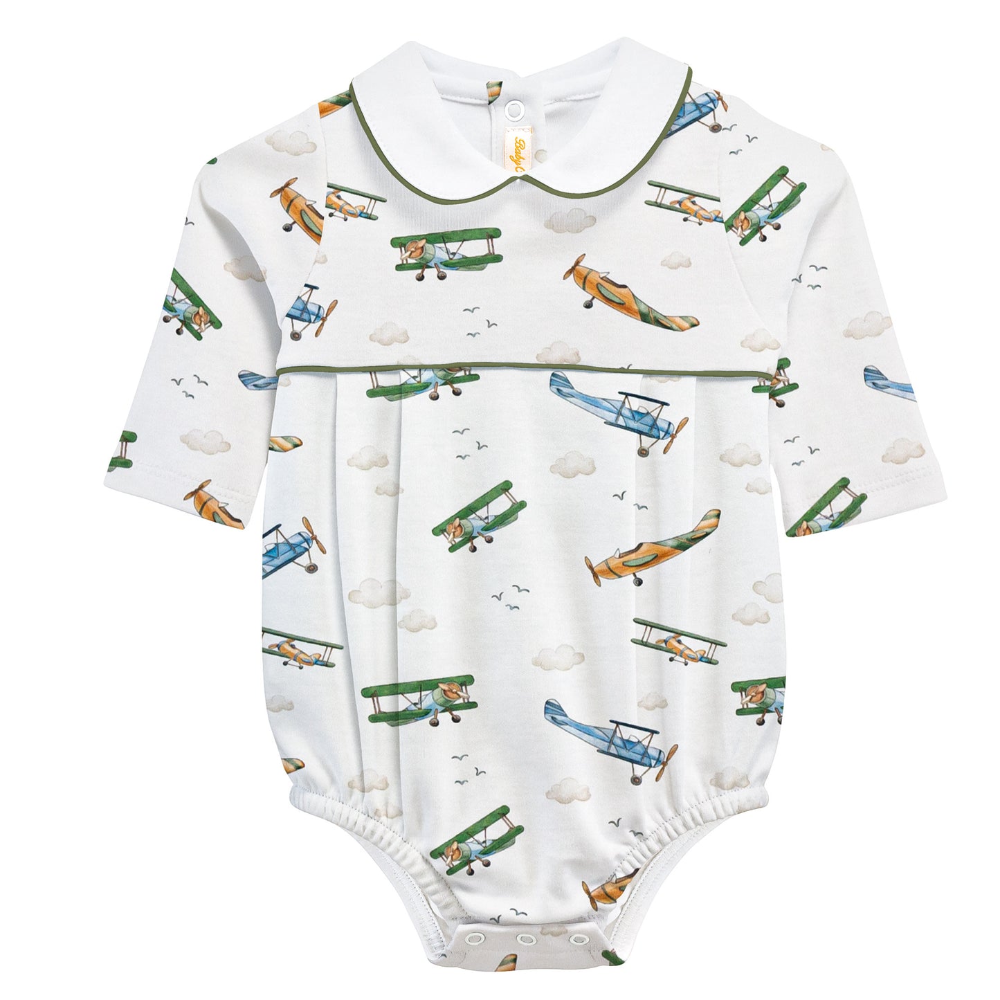 Baby Club Chic Airplanes Long Sleeve Bubble