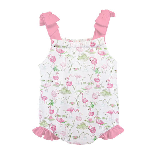 Baby Club Chic Flamingo Paradise Bubble with Bows