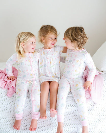 Uptown Baby Birthday Zoo Animals 2 Piece Pajama Set