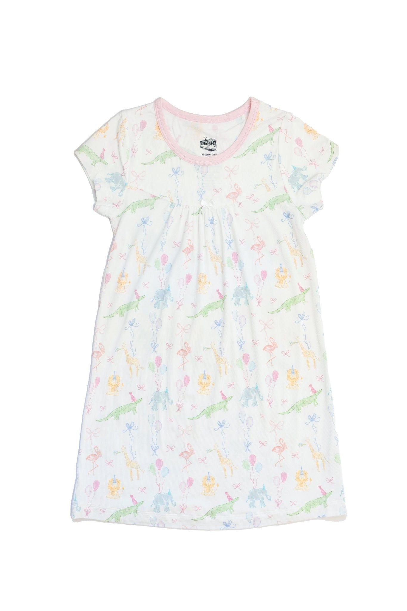 Uptown Baby Birthday Zoo Animals Bamboo Dress