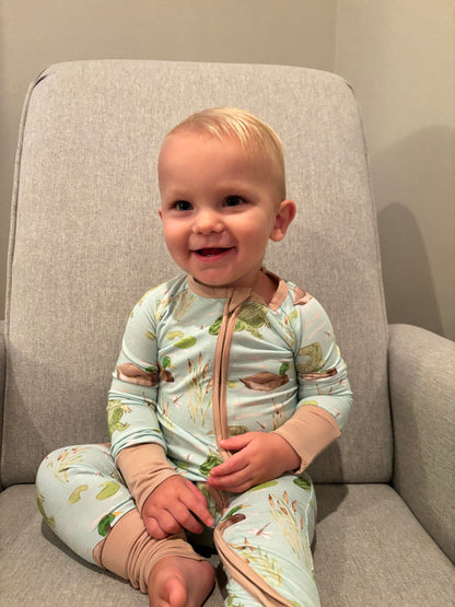 Sweet Bay Clothing - Ducks and Gators Zipper Onesie