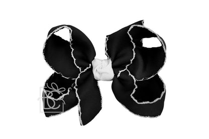 Beyond Creations - 4.5" PANTYHOSE HEADBAND W/ CROCHET EDGE HAIR BOW