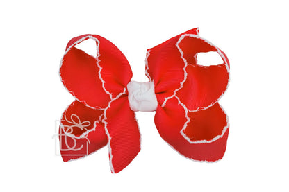 Beyond Creations - 4.5" PANTYHOSE HEADBAND W/ CROCHET EDGE HAIR BOW