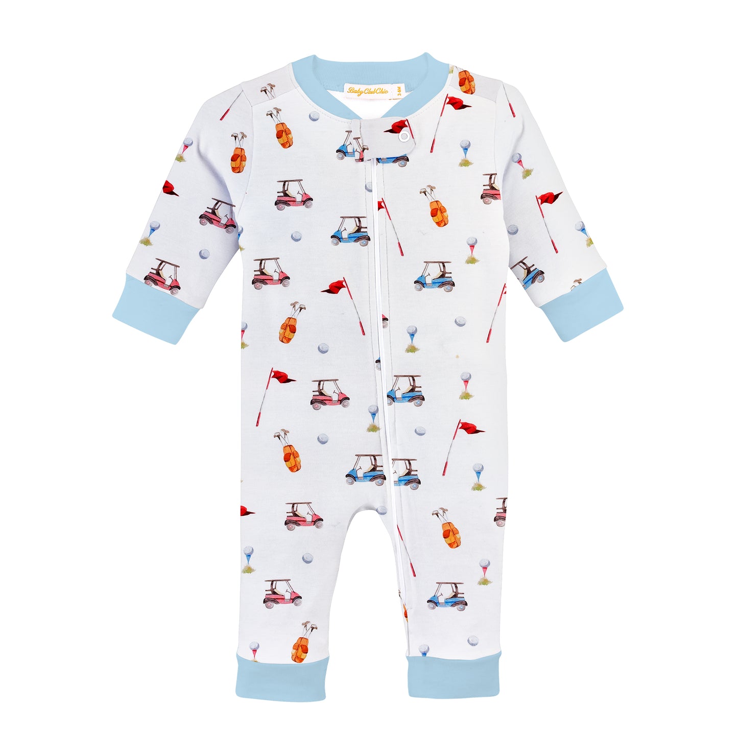Baby Club Chic Golf Printed Zipped Coverall