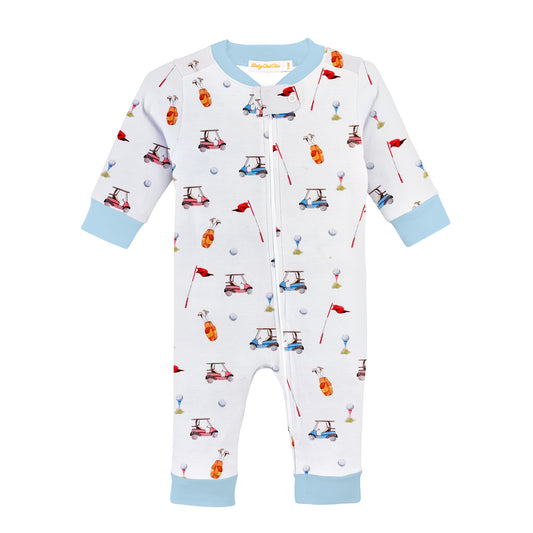 Baby Club Chic Golf Printed Zipped Coverall