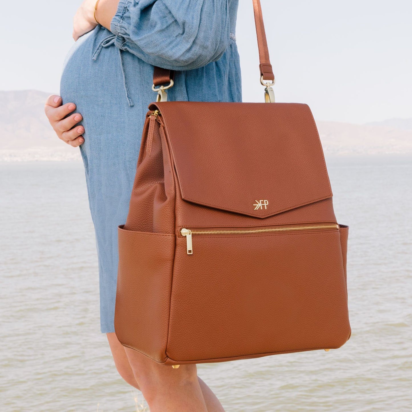 Freshly Picked Cognac Classic Diaper Bag II