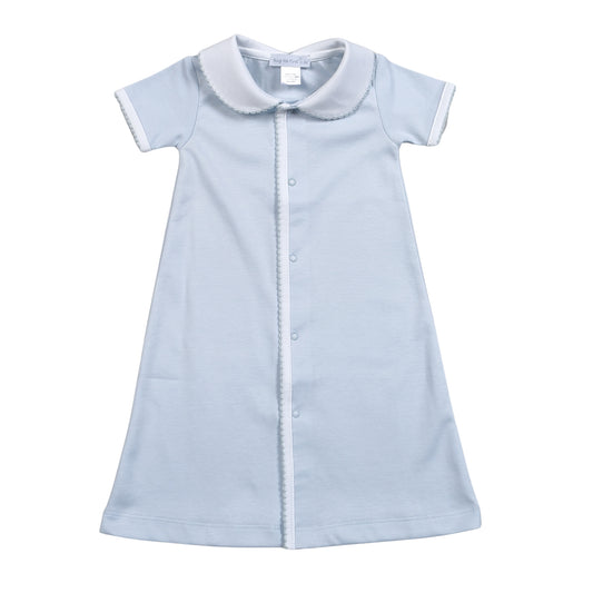 Baby Loren Blue Pima Day Gown